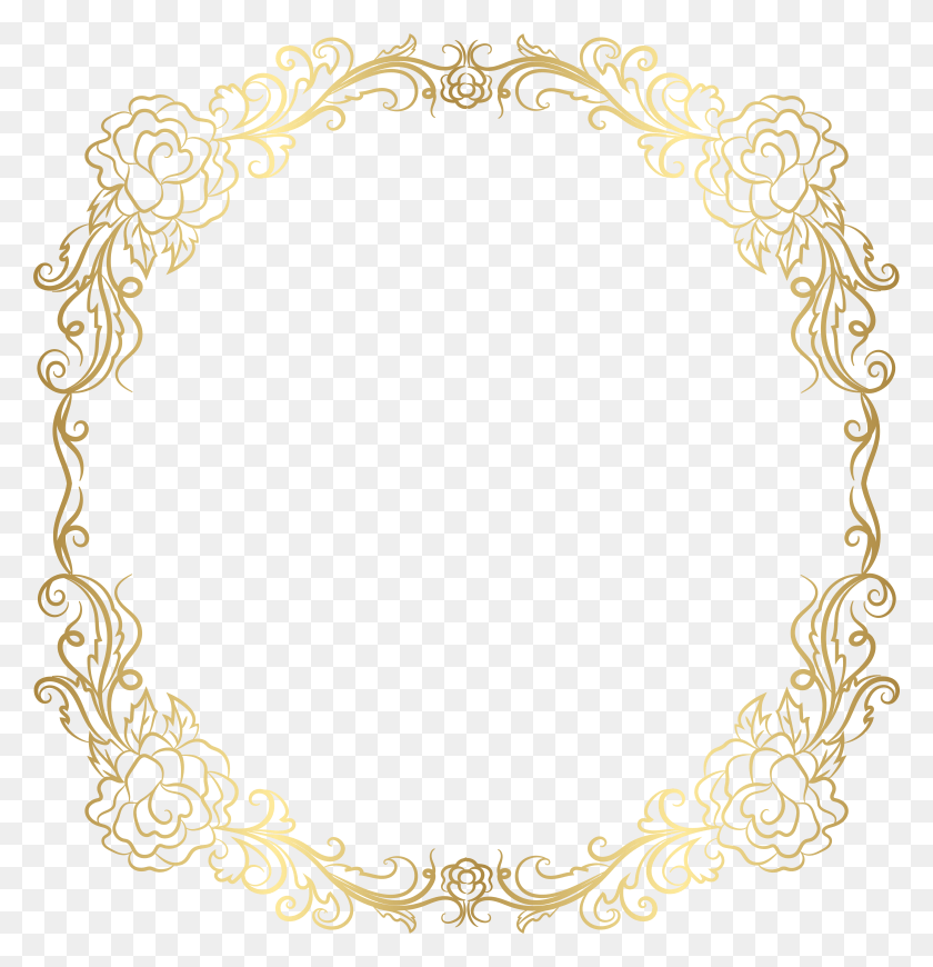 7630x7927 Snowflake Garland Clipart, Oval HD PNG Download