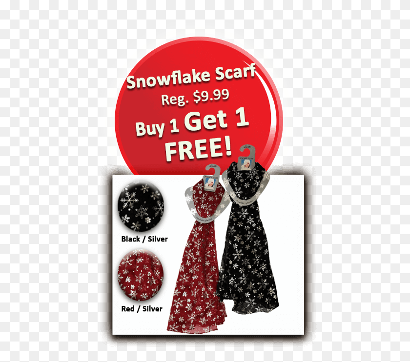 459x682 Snowflake Scarf Illustration, Clothing, Apparel, Advertisement HD PNG Download