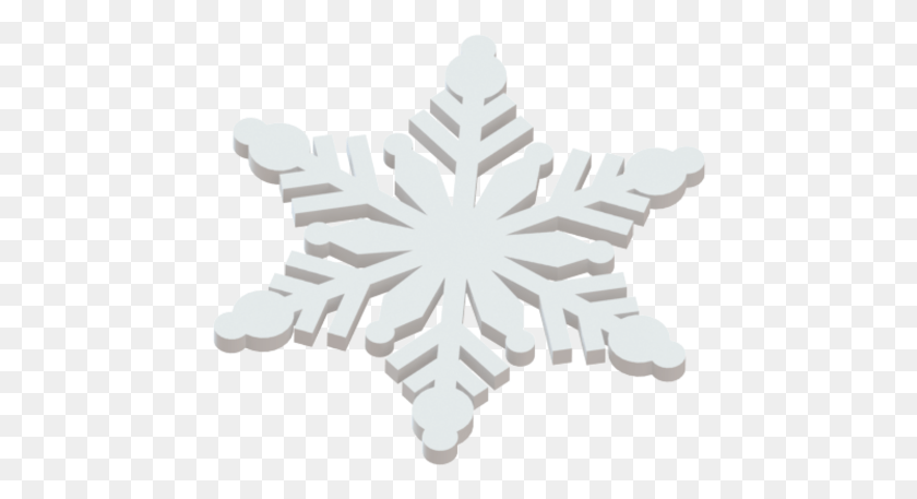 454x397 Snowflakes 3d Print Emblem, Snowflake, Cross, Symbol HD PNG Download
