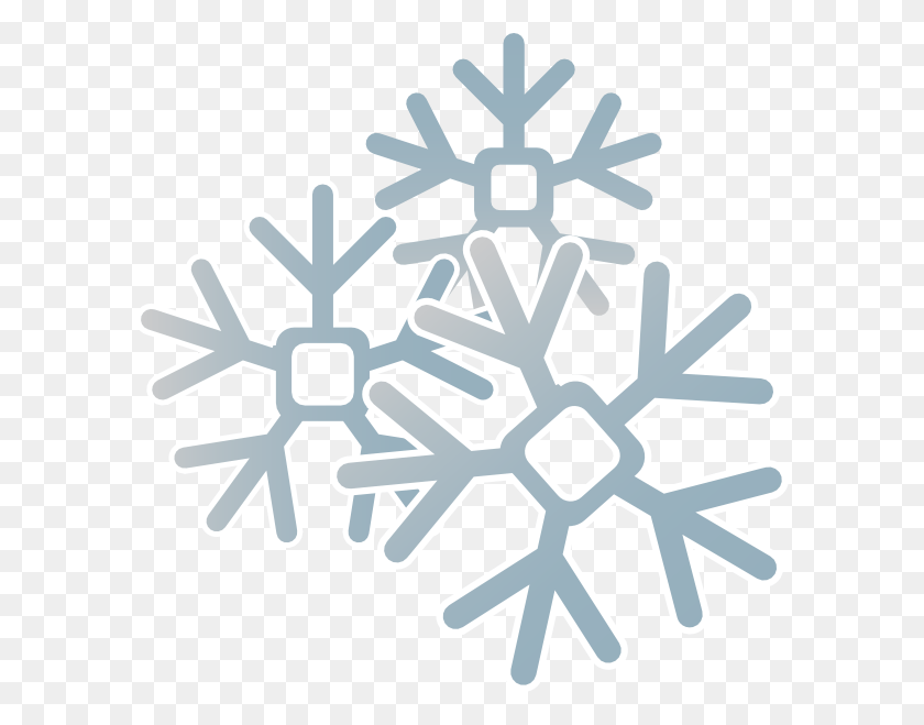 594x599 Snowflakes Clip Art At Clker Snow Clipart Transparent Background, Snowflake HD PNG Download