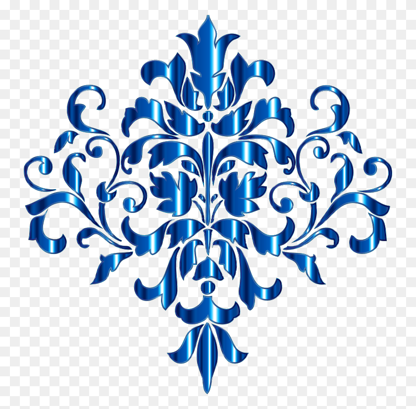 744x766 Снежинки Клипарт Средний Вышивка Крестом Дамаск, Цветочный Дизайн, Графика Hd Png Скачать