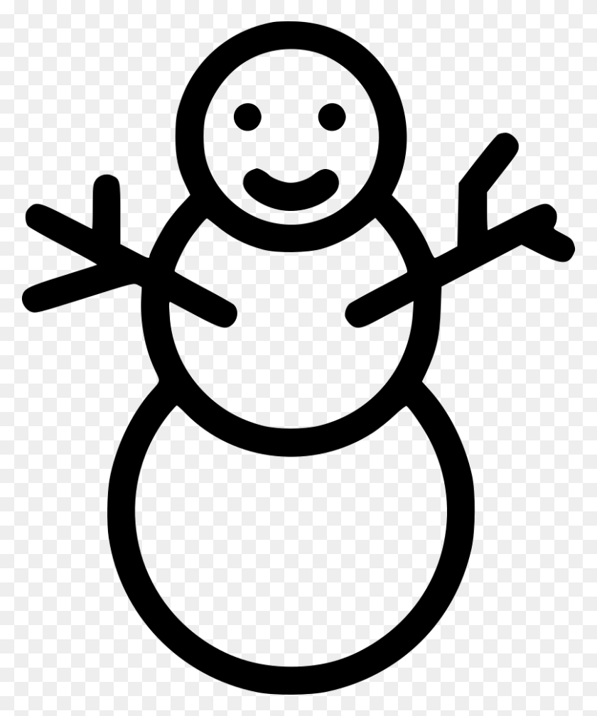 806x980 Snowman, Cross, Symbol, Stencil HD PNG Download
