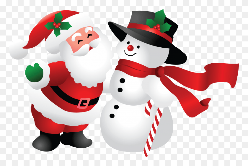 3775x2428 Snowman Christmas Cliparts Snowman And Santa Claus, Nature, Outdoors, Snow HD PNG Download