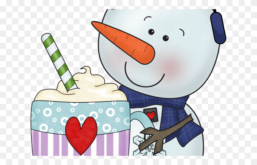 640x480 Snowman Clipart Hot Chocolate Snowman With Hot Chocolate Clipart, Sweets, Food, Confectionery HD PNG Download