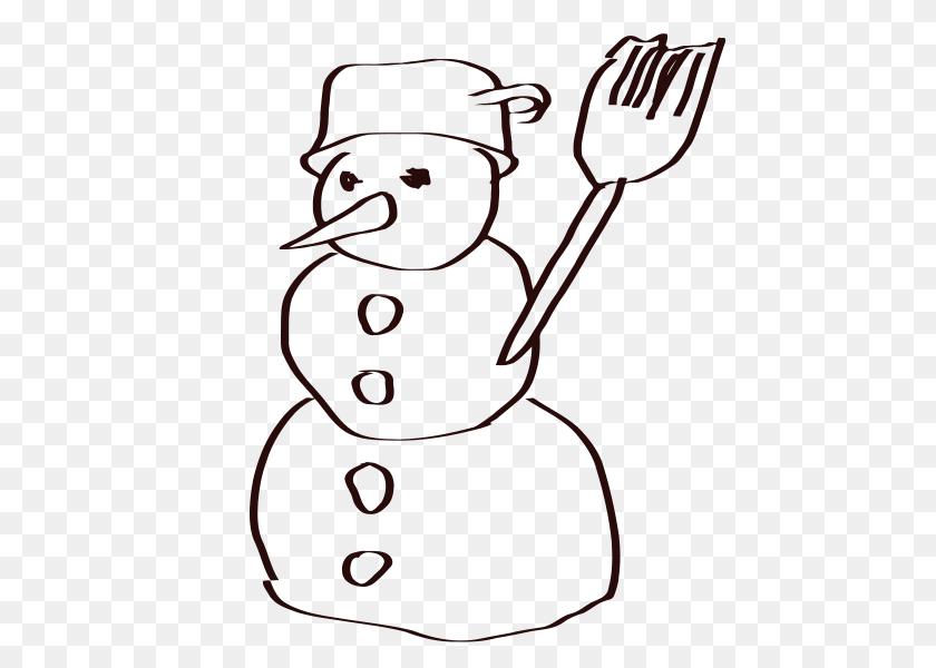 Snowman Sketch Clip Arts For Web, Cutlery, Fork, Smoke Pipe Transparent PNG