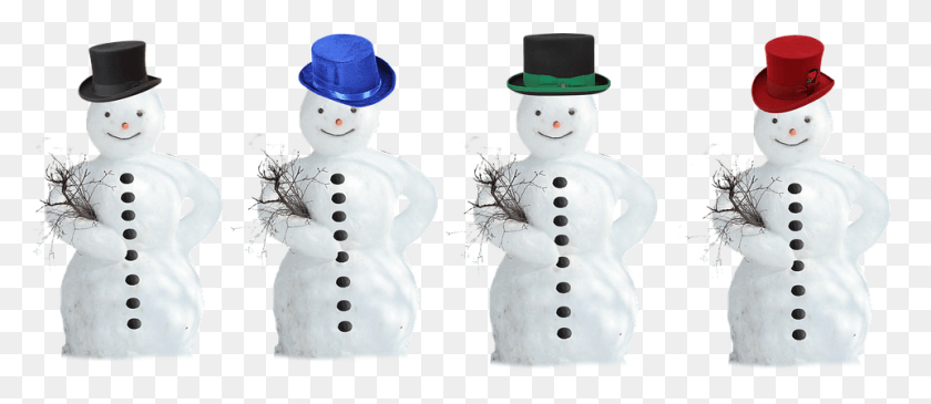 960x376 Snowman Top Hat Isolated Winter Wintry Snowman, Nature, Outdoors, Snow HD PNG Download