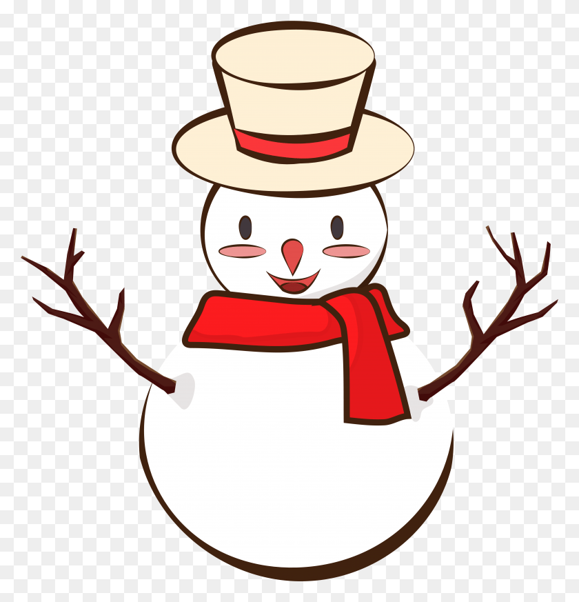 5458x5692 Snowman Winter Scarf Cute And Vector Image, Outdoors, Nature, Snow HD PNG Download