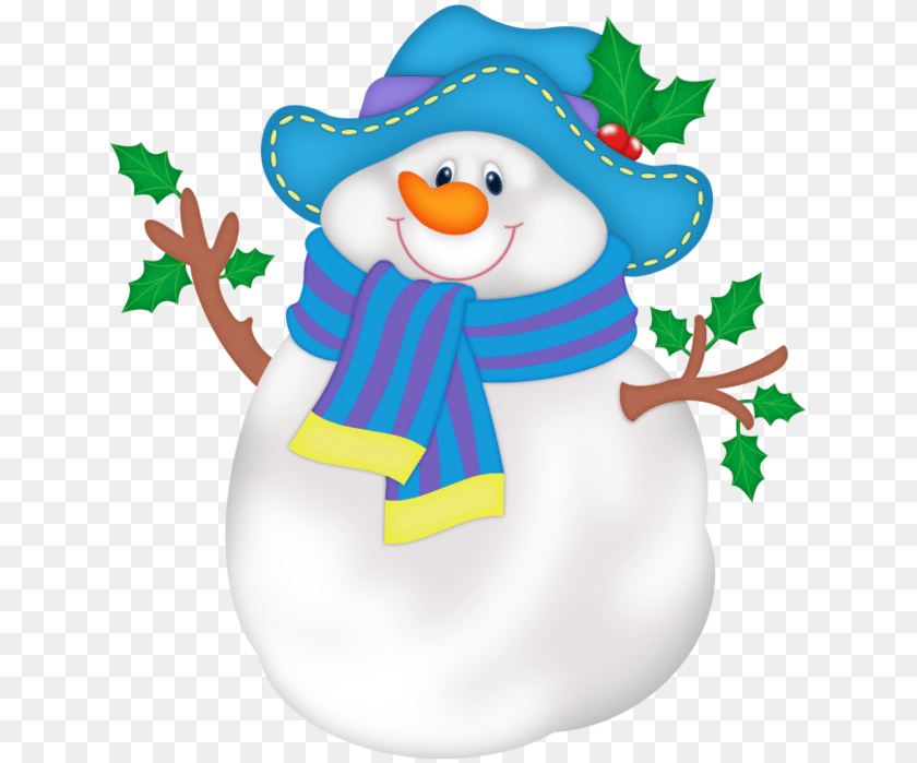 647x699 Snowman With Blue, Nature, Outdoors, Winter, Snow Sticker PNG