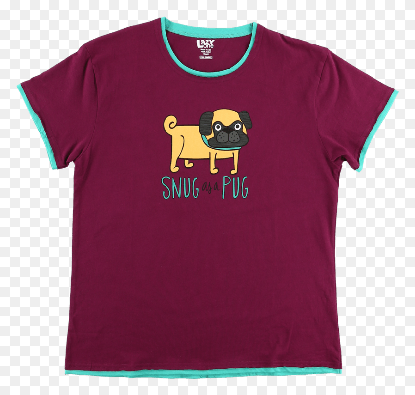 843x799 Snug As A Pug Active Shirt, Clothing, Apparel, T-shirt HD PNG Download