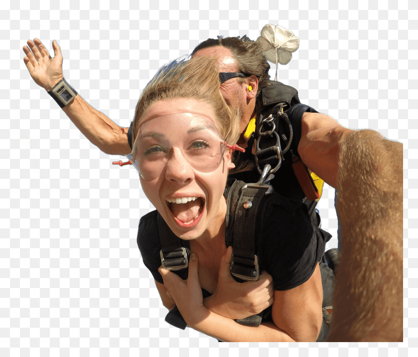 1000x846 So Come Experience A 13000 Ft Tandem Skydiving, Person, Human, Face HD PNG Download