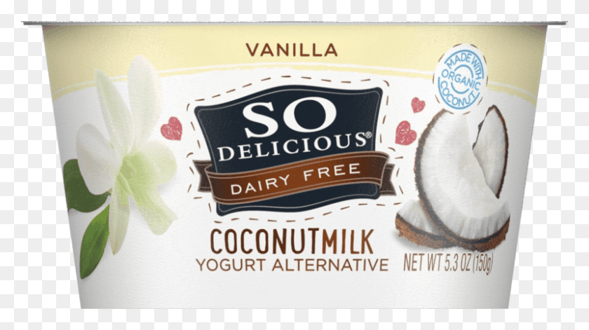 800x422 So Delicious Coconut Milk Yogurt Strawberry, Text, Food, Label HD PNG Download
