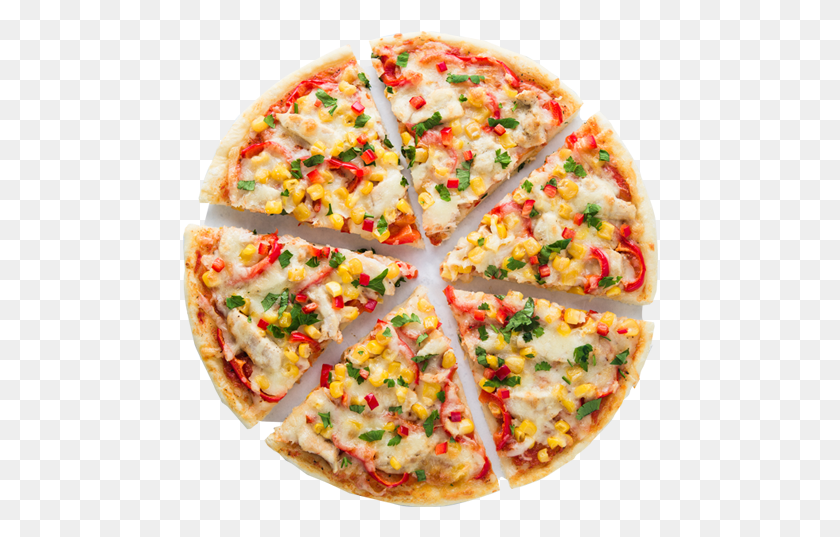 476x477 So Easy To Use Fast And Convenient Pizza Cortada En, Food, Lunch, Meal HD PNG Download