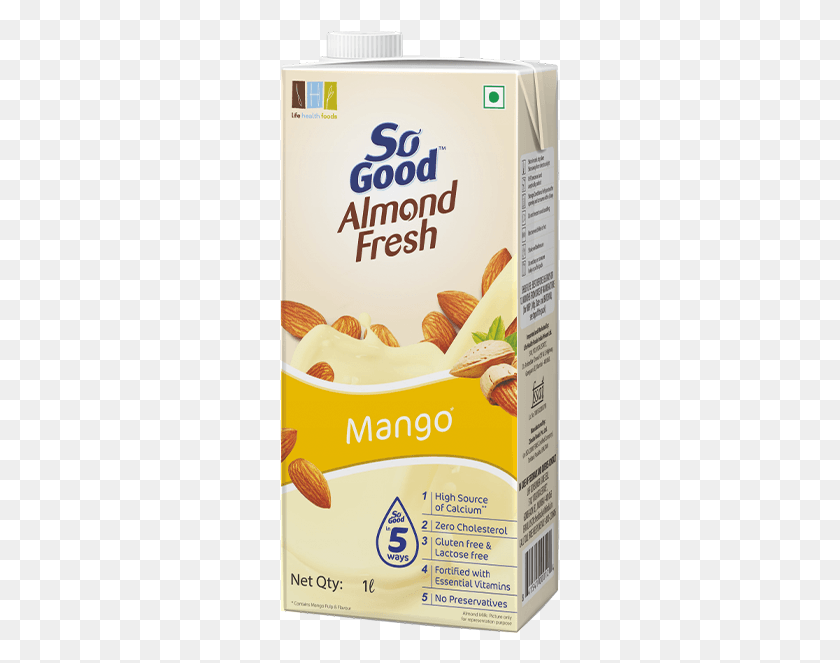 279x603 So Good Almond Fresh Mango 1l So Good Soy Milk, Plant, Food, Nut HD PNG Download