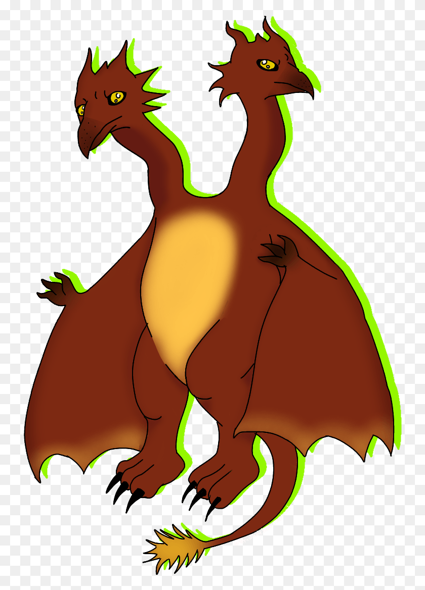 748x1108 So Heres My Attempt And Drawing Rodan And King Ghidorahs Cartoon, Animal, Bird, Penguin HD PNG Download