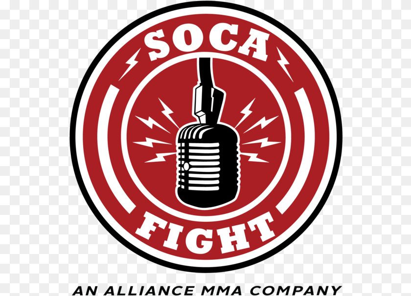 Soca Fight Logo Transparent Graphic Design, Electrical Device, Microphone, Emblem, Symbol Sticker PNG