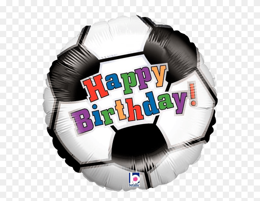 569x590 Soccer Ball Happy Birthday Balloons All American Soccer Birthday Balloons, Ball, Football, Team Sport HD PNG Download