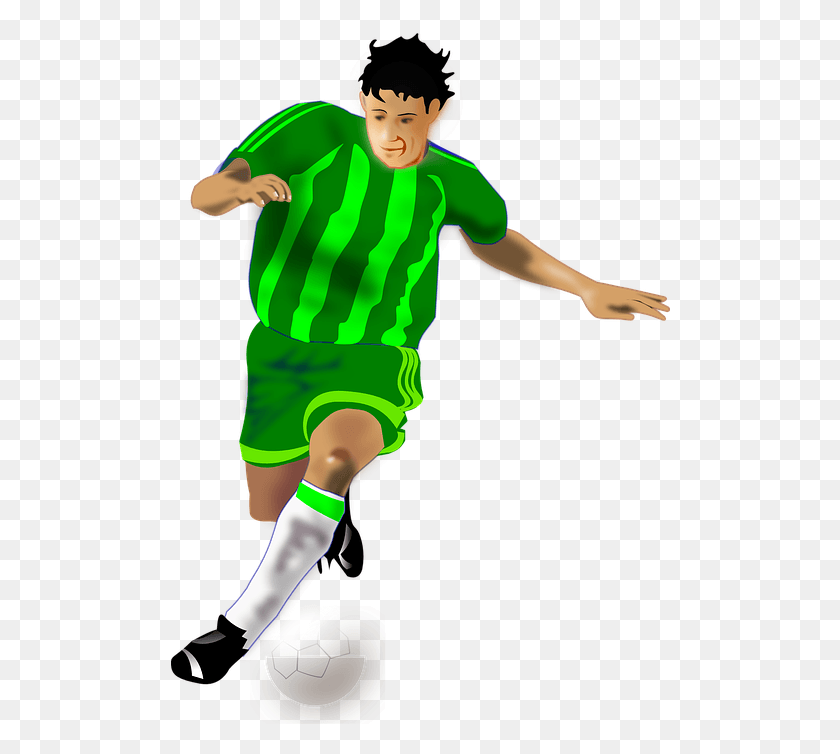 500x694 Soccer Player Football Ball Sport Goal Soccer Player Clipart, Person, Human, People HD PNG Download
