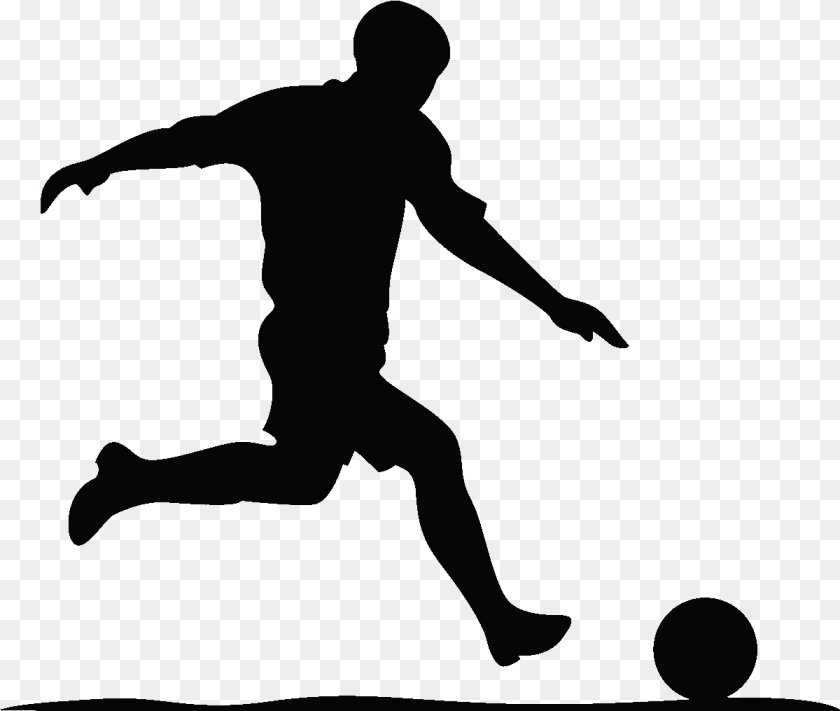 1200x1015 Soccer Player Free Vector, Person, Silhouette, Dancing, Leisure Activities Transparent PNG