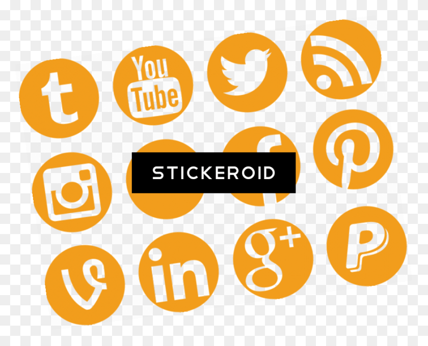 873x695 Social Icons Transparent Common Social Media Logos, Number, Symbol, Text HD PNG Download