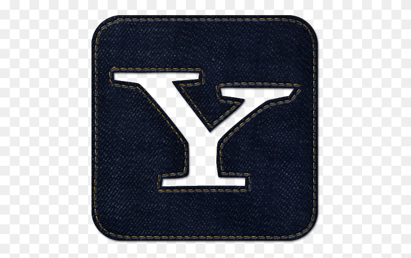 469x469 Social Jean Yahoo Logo Denim Square Icon Icon, Text, Alphabet, Number HD PNG Download