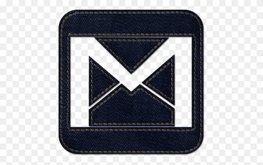 469x469 Социальный Логотип Jean Gmail Square Denim Icon Icone Gmail, Кошелек, Аксессуары, Аксессуар Png Скачать