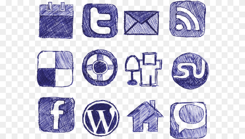 591x479 Social Media Blog Icon Direct And Indirect Advertising On Social Media, Art, Collage, Text Sticker PNG