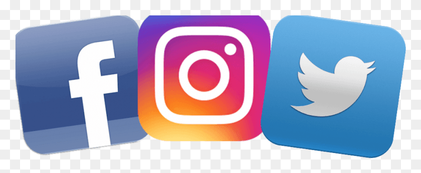 921x340 Social Media Facebook Twitter Instagram Icons Images Instagram Facebook Twitter, Text, Light, Bird HD PNG Download