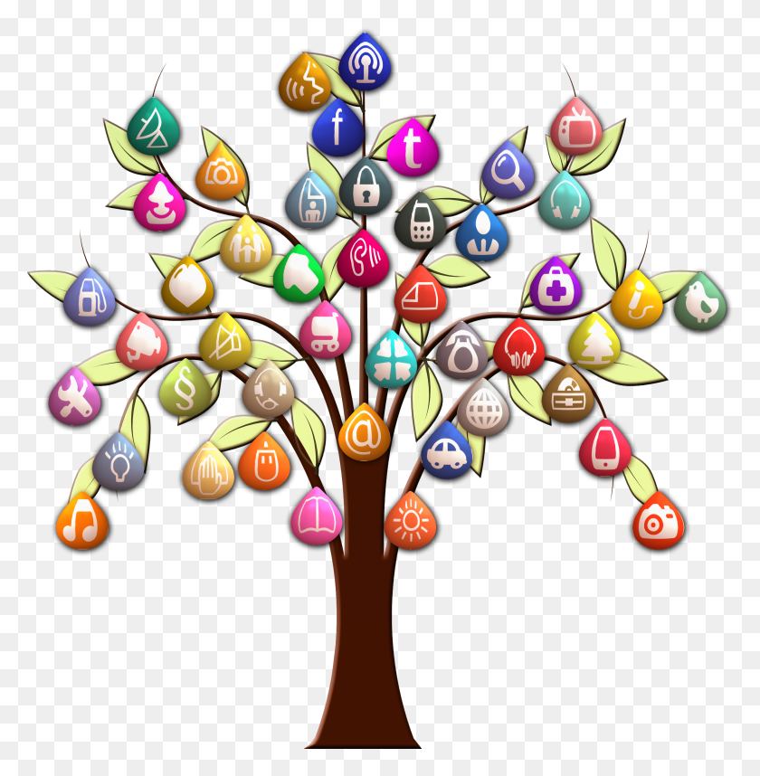 2802x2869 Social Media Icon Tree Email Marketing Redes Sociales, Graphics, Egg HD PNG Download