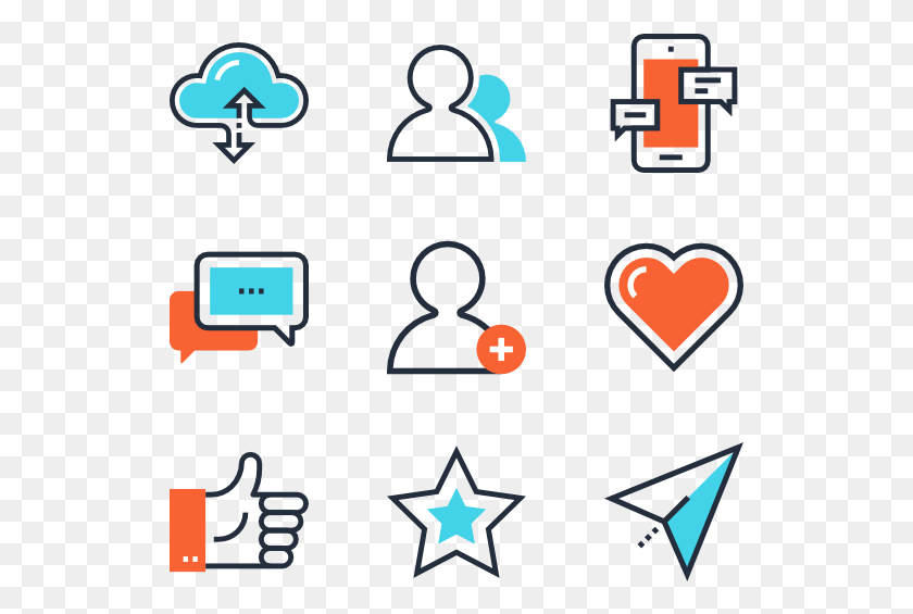 529x505 Social Media Icons 6173 Free Vector Location Icon Set, Symbol, Number, Text HD PNG Download