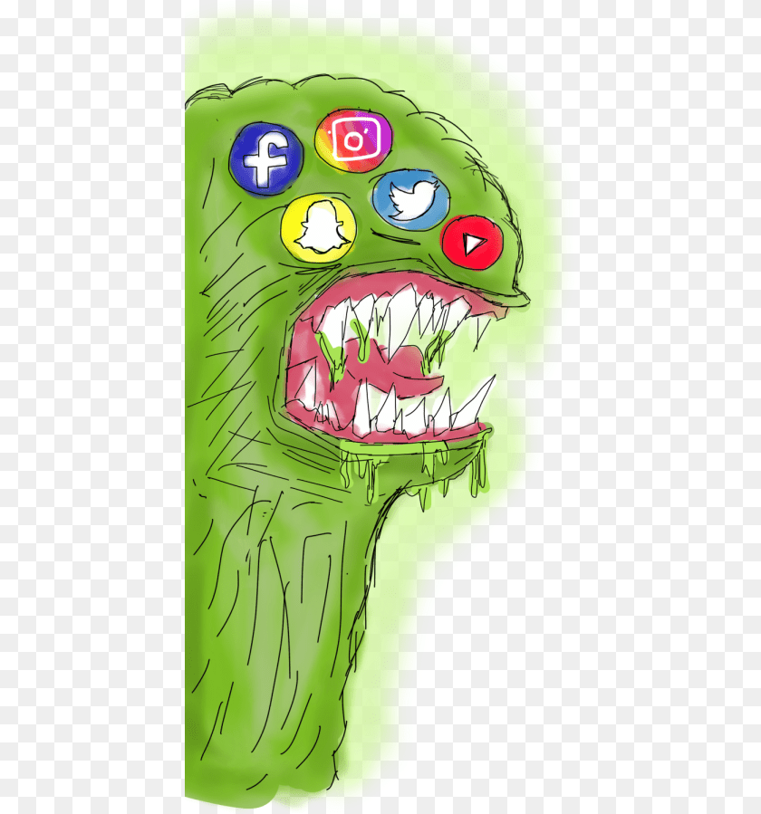 435x899 Social Media Logo As Monsters PNG