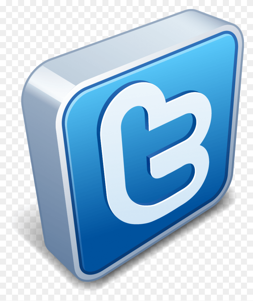 836x1009 Social Media Twitter Logo 3d, Text, Word, Label HD PNG Download