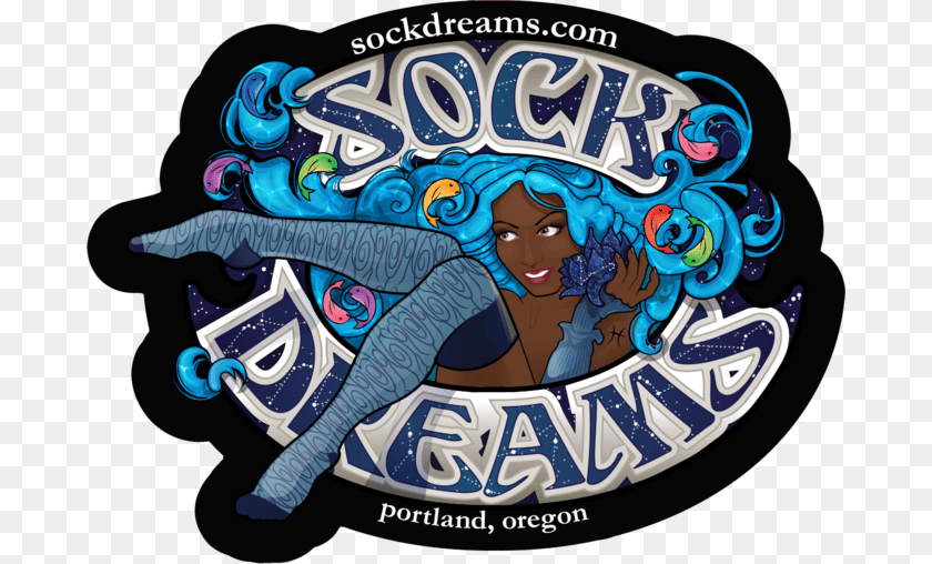Sock Dreams Sticker, Publication, Book, Comics, Person Transparent PNG