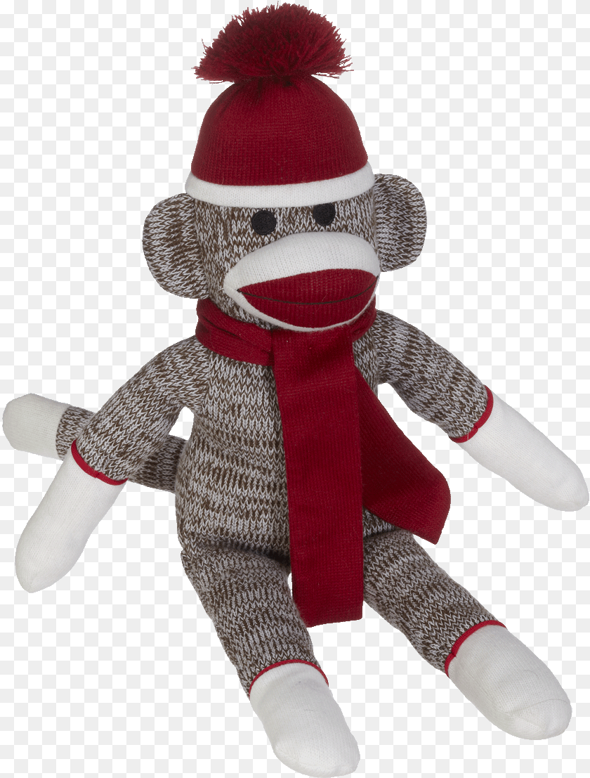 Sock Monkey Embroider Buddy Monkey Clipart Sock Monkey, Plush, Toy, Doll, Clothing Sticker PNG