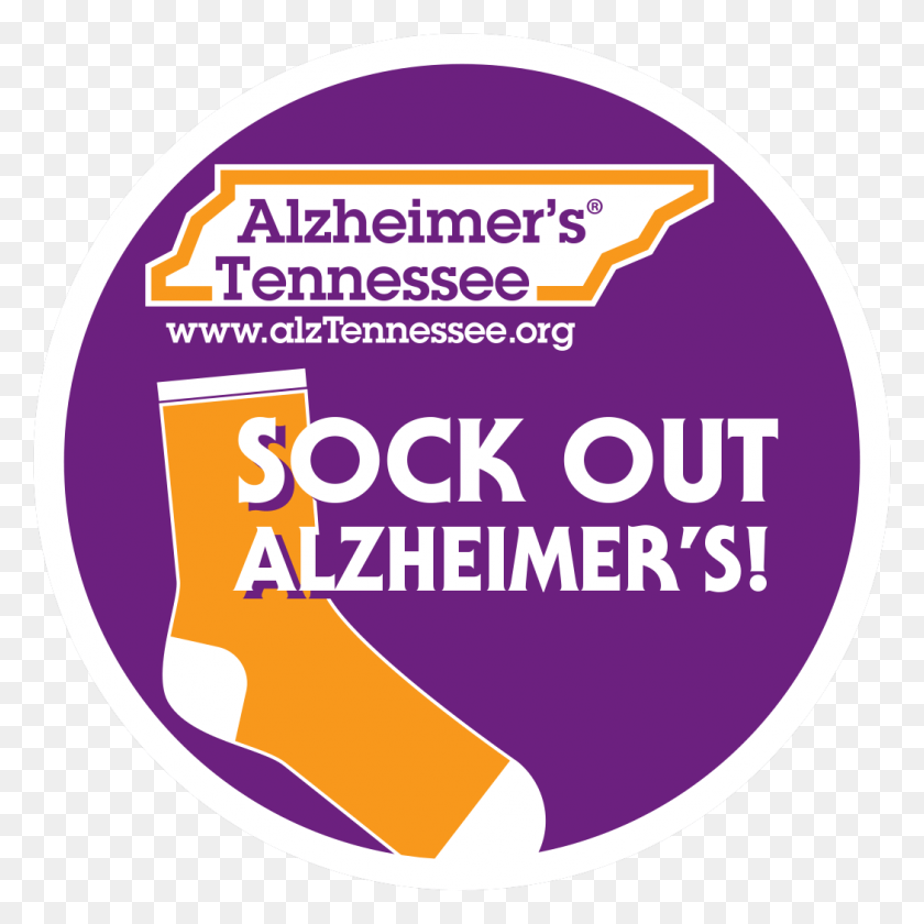 1048x1048 Sock Out Alzheimer39s Alzheimer39s Tennessee, Label, Text, Sticker HD PNG Download
