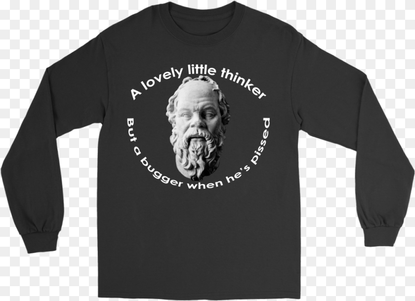 1014x736 Socrates A Lovely Little Thinker Science Long Tee Monkas Shirt, T-shirt, Sleeve, Long Sleeve, Clothing PNG