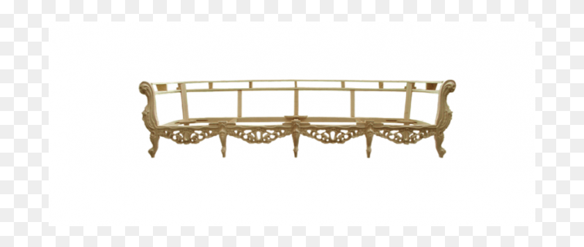 701x296 Sofa Baroque Frame Beechwood Structure By Style Bench, Furniture, Boardwalk, Bridge HD PNG Download