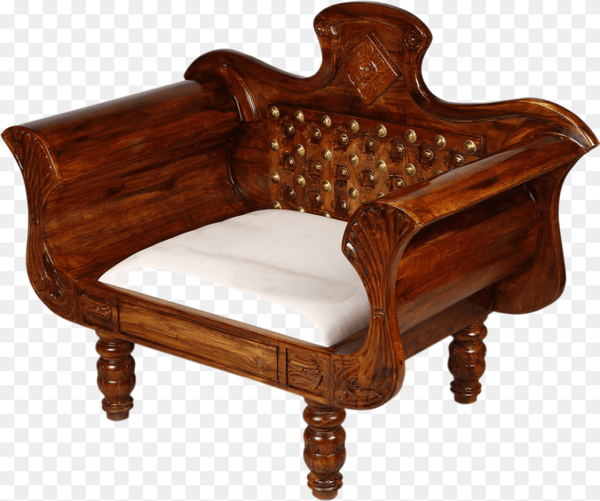 916x765 Sofa Chair Brass Work Maharaja Club Chair, Furniture, Armchair Transparent PNG