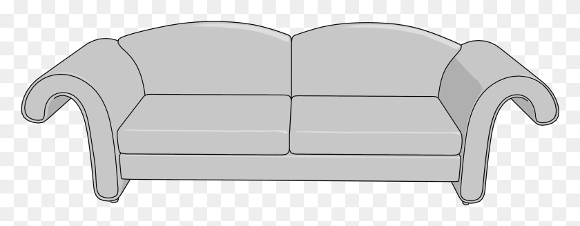 2906x997 Sofa Clipart Loveseat, Couch, Furniture, Book HD PNG Download
