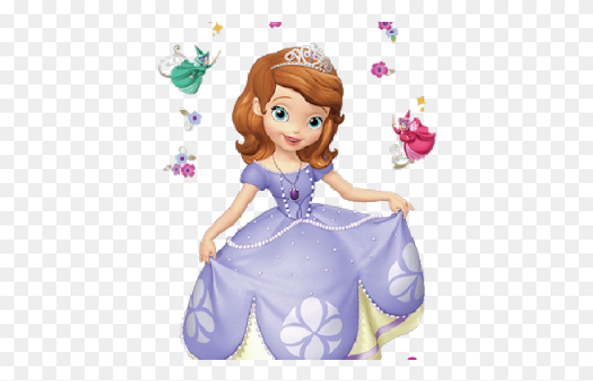 397x481 Sofia Clipart Cartoon Character Transparent Princess Sofia Clipart, Doll, Toy, Person HD PNG Download