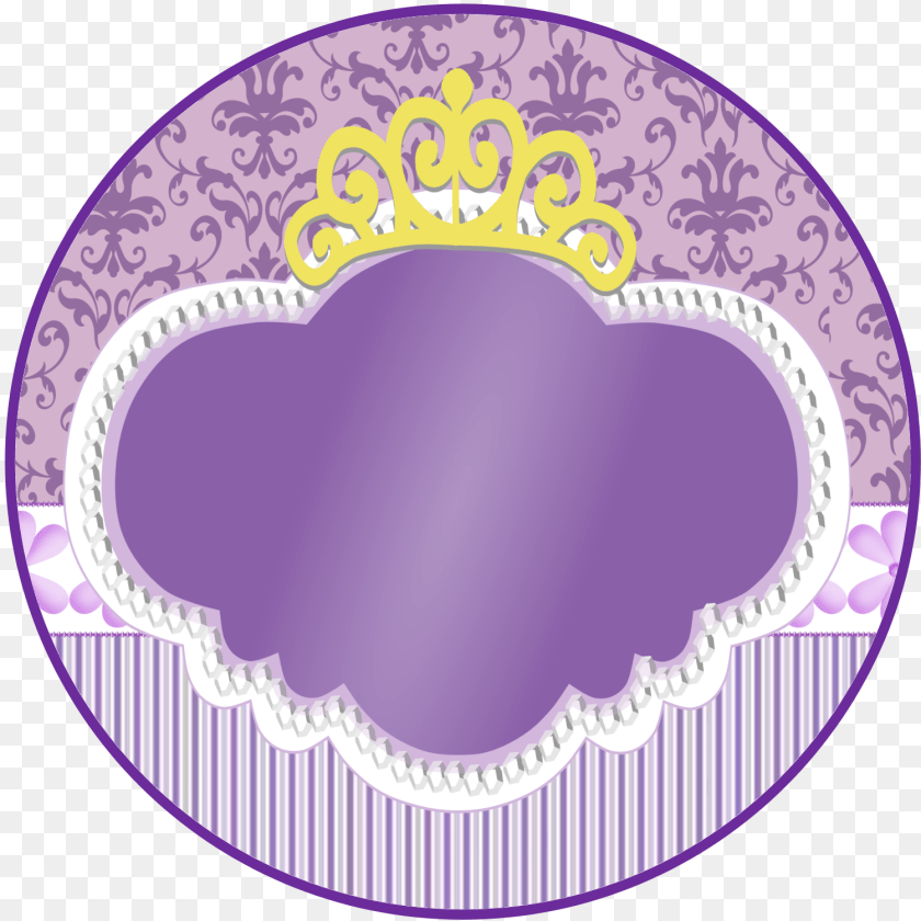 1500x1500 Sofia The First Border Image, Purple, Home Decor Clipart PNG