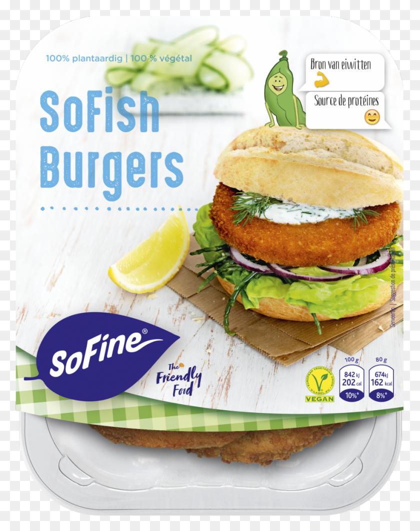 916x1175 Sofish Burger From Sofine Asian Spiced Tofu, Food, Meal HD PNG Download