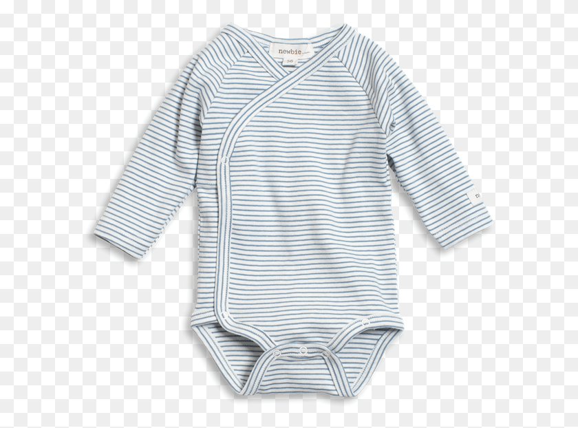599x562 Soft And Cosy Striped Baby Body With Long Sleeves Newbie Body Randig, Clothing, Apparel, Sleeve HD PNG Download