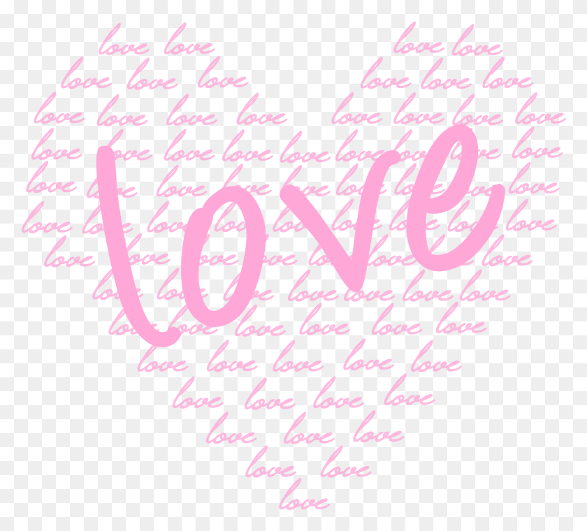 1573x1412 Soft Pink Heart Of Love Gallery Portable Network Graphics, Text, Calligraphy, Handwriting HD PNG Download
