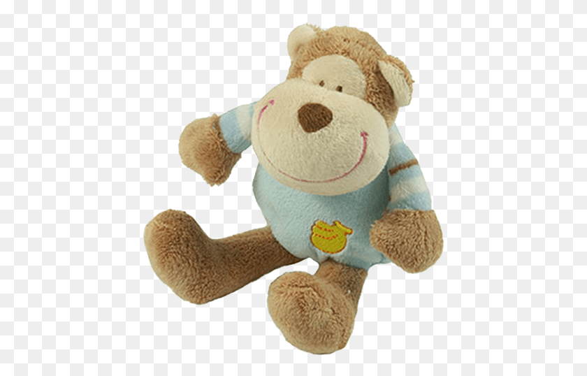 433x478 Soft Shake Toys Monkey Blue Stuffed Toy, Plush, Pillow, Cushion HD PNG Download
