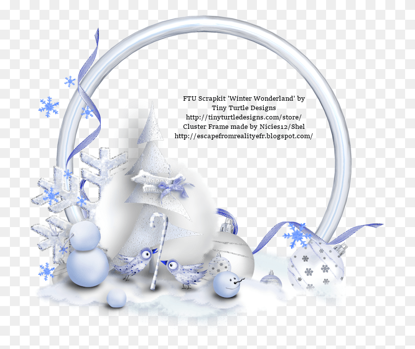 717x647 Soft Winter Colors Of This Kit As You Make Your Winter Cluster Frame Winter, Snowman, Snow, Outdoors HD PNG Download