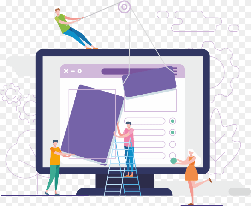 Software Development Company Web Development Images 3d, Person, Electronics, Screen, Computer Hardware Sticker PNG