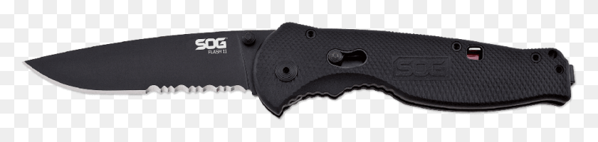 992x179 Sog Flash 1 Black, Knife, Blade, Weapon HD PNG Download