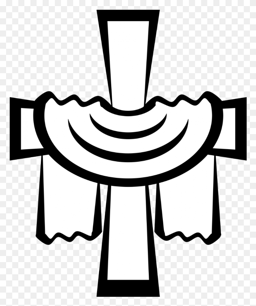 817x989 Sola Sunday School Archive Cross With Shroud Clipart, Electronics, Lamp, Joystick HD PNG Download