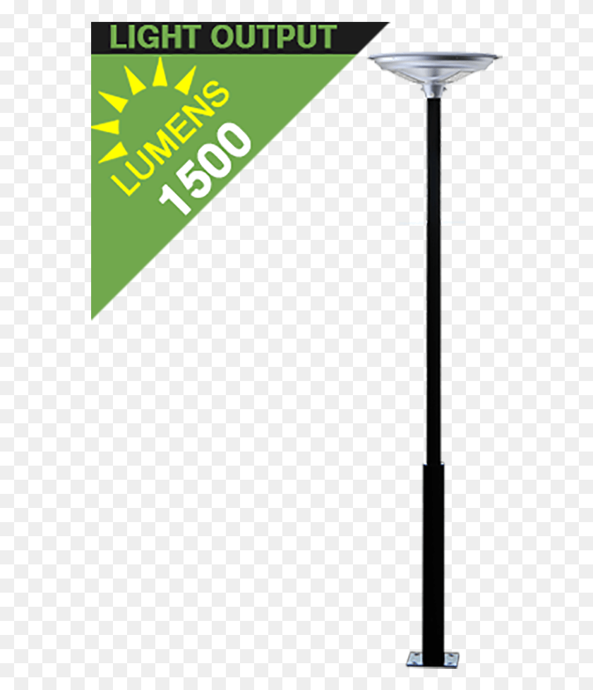 584x918 Solar 15w Led Area Pole Light Street Light, Utility Pole, Weapon, Weaponry HD PNG Download