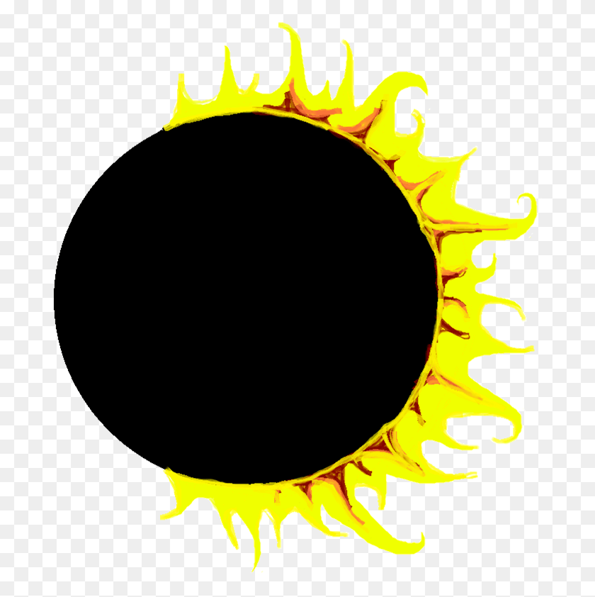 691x782 Solar Eclipse Clipart At Getdrawings Sunflower, Outdoors, Text, Nature HD PNG Download
